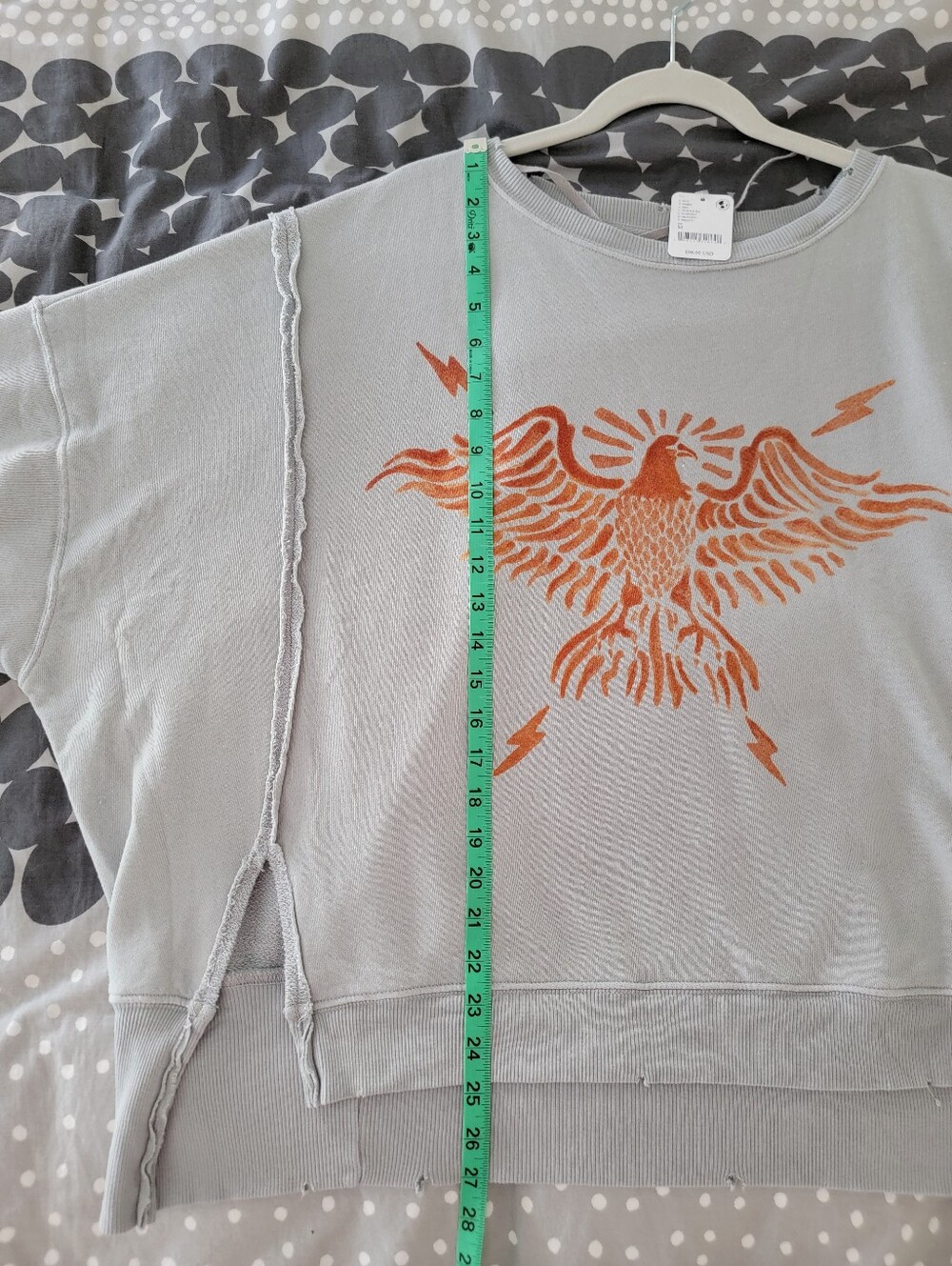 NWT Free People/We the Free zion eagle graphic camden pullover - Picture 6 of 7